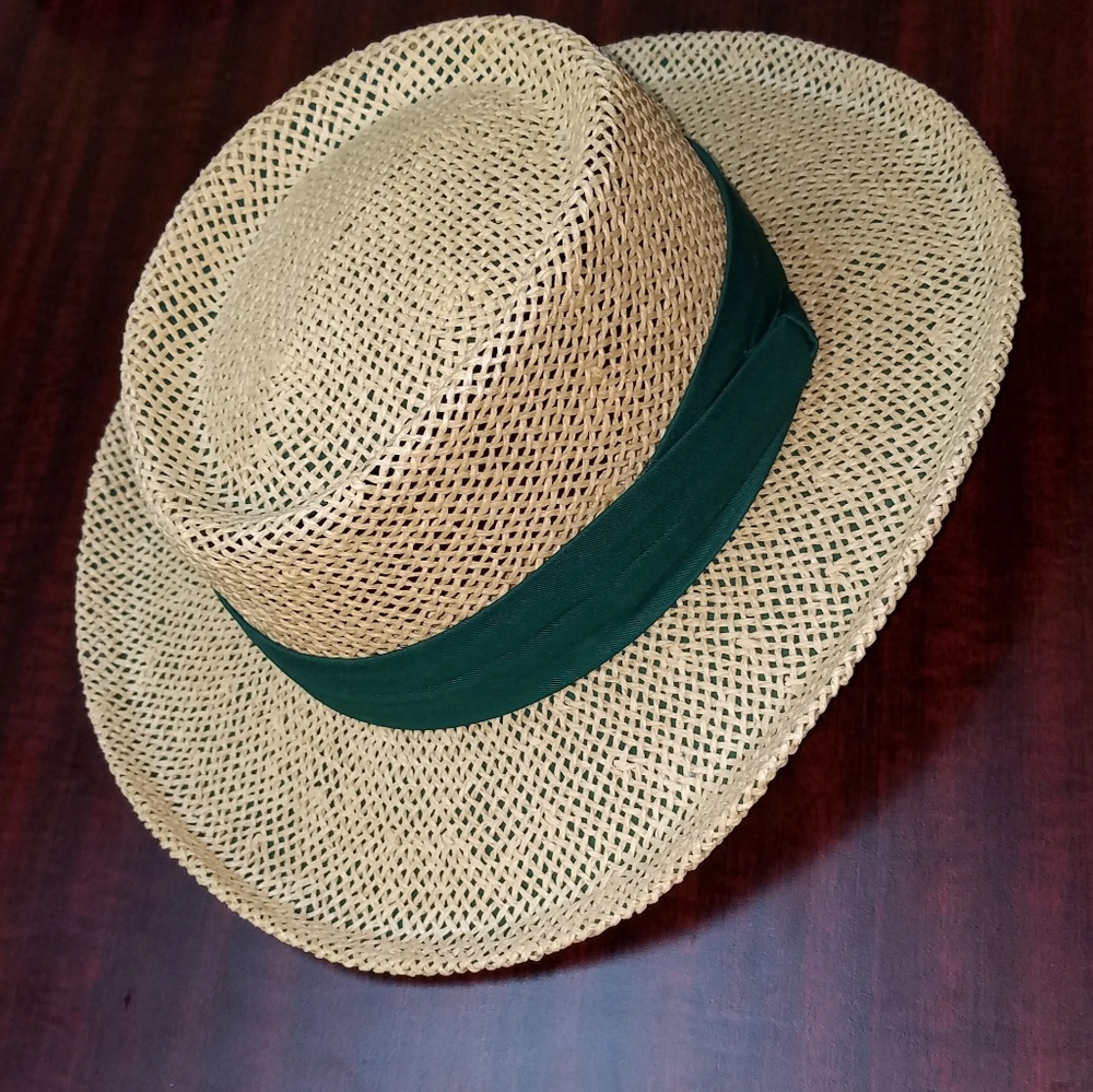 Men's Gambler Straw Hat w/built-in sun protection
